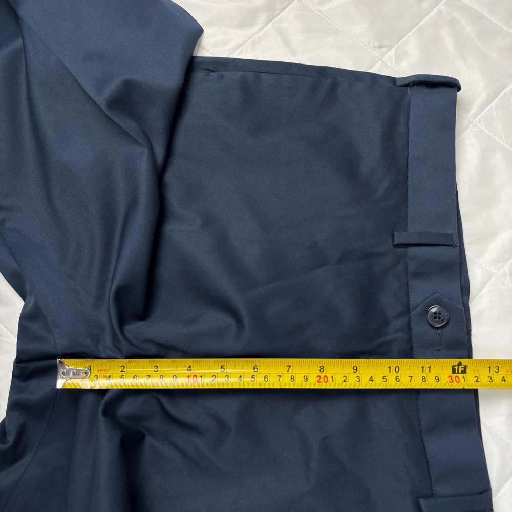 Perry Ellis Portfolio Dress Pants 36x32 Blue Flex Waist Flat‎ Front Stretch - Picture 9 of 11
